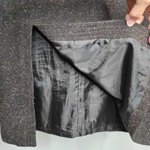 WILLI SMITH Brown Fully Lined Tweed Skirt Made in Italy Size 6 - Picture 13 of 13